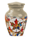 mapple leaf designed aluminum funeral urn for mom