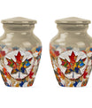 mapple leaf designed aluminum funeral urn for mom