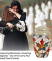 mapple leaf designed aluminum funeral urn for mom
