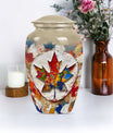 mapple leaf designed aluminum funeral urn for mom
