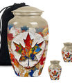 mapple leaf designed aluminum funeral urn for mom