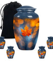 Mapple Leaf Theme Large Urn With 4 Keepsake Urn