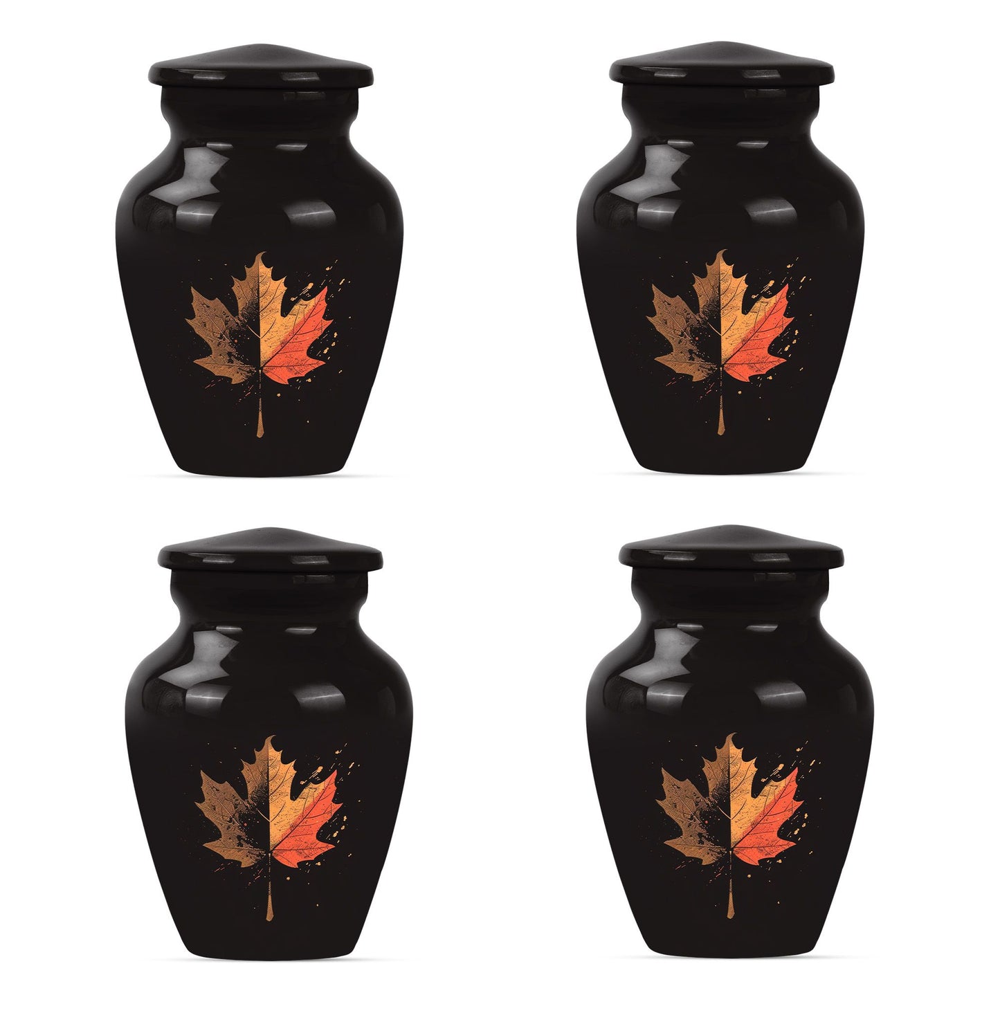 Mapple Leaf Theme 3 Inch Keepsake Pack of 4