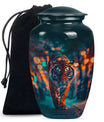 Tiger Theme Large Urn 10 Inch
