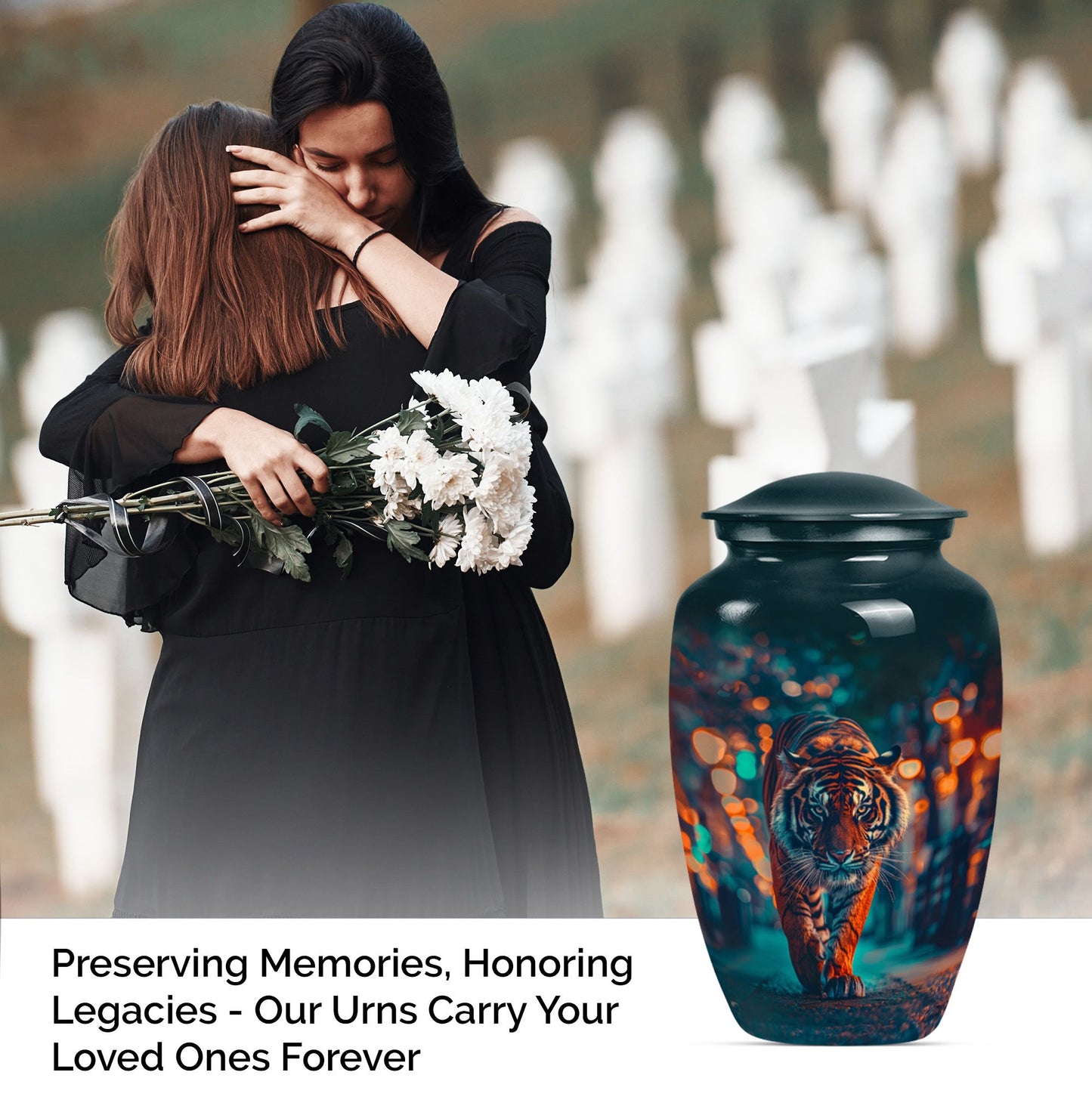  tiger urn with floral