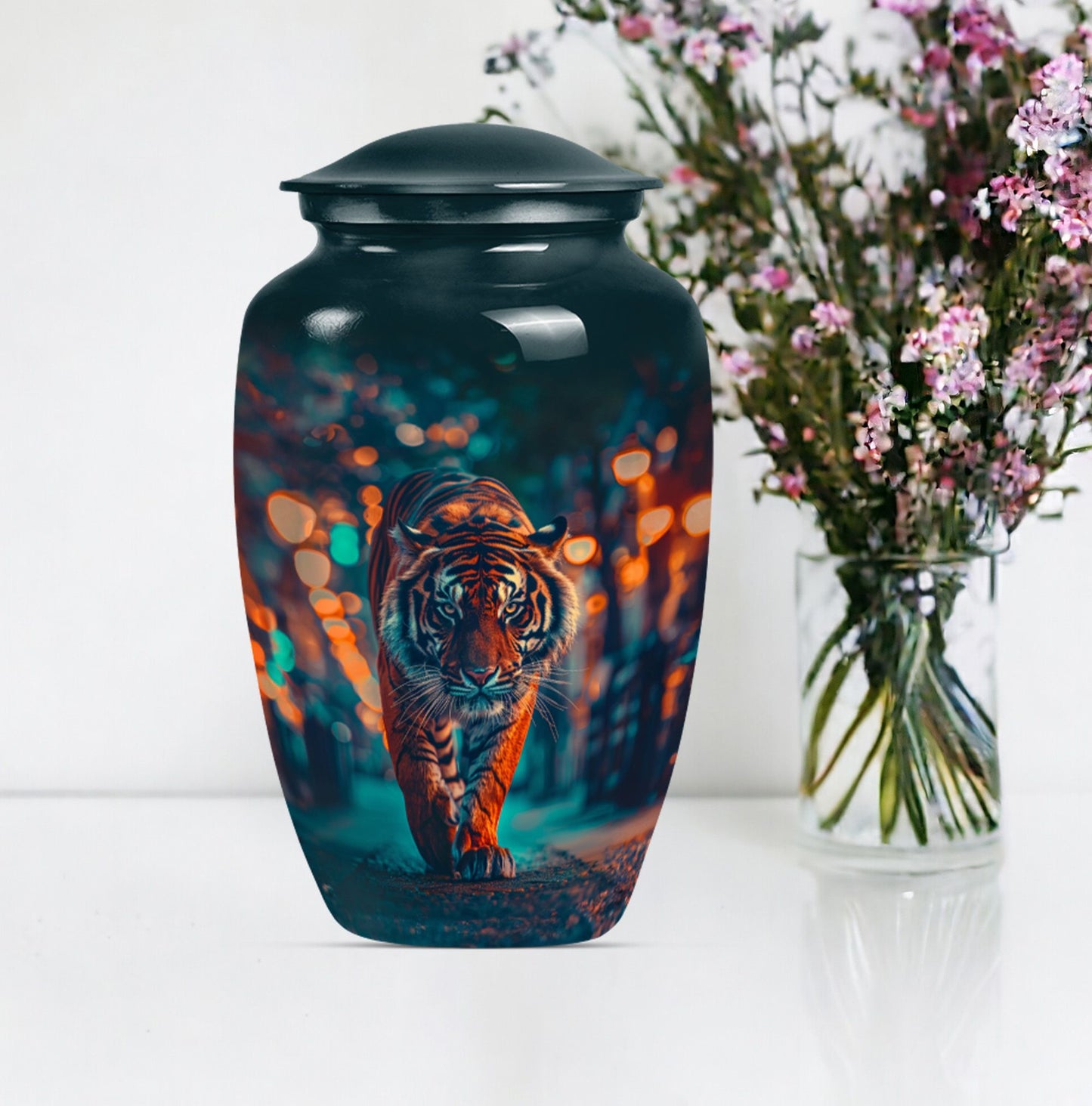  tiger urn with floral