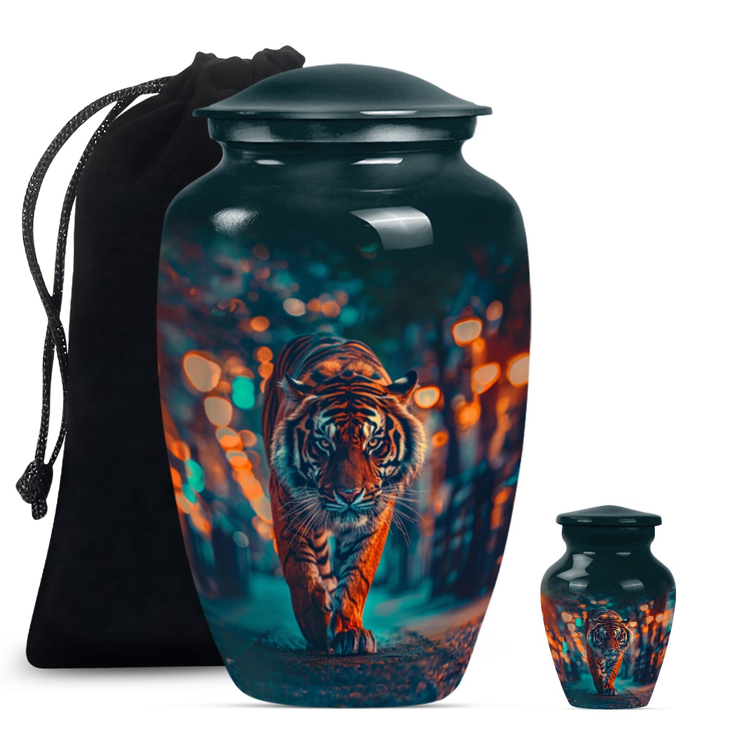  tiger urn with floral
