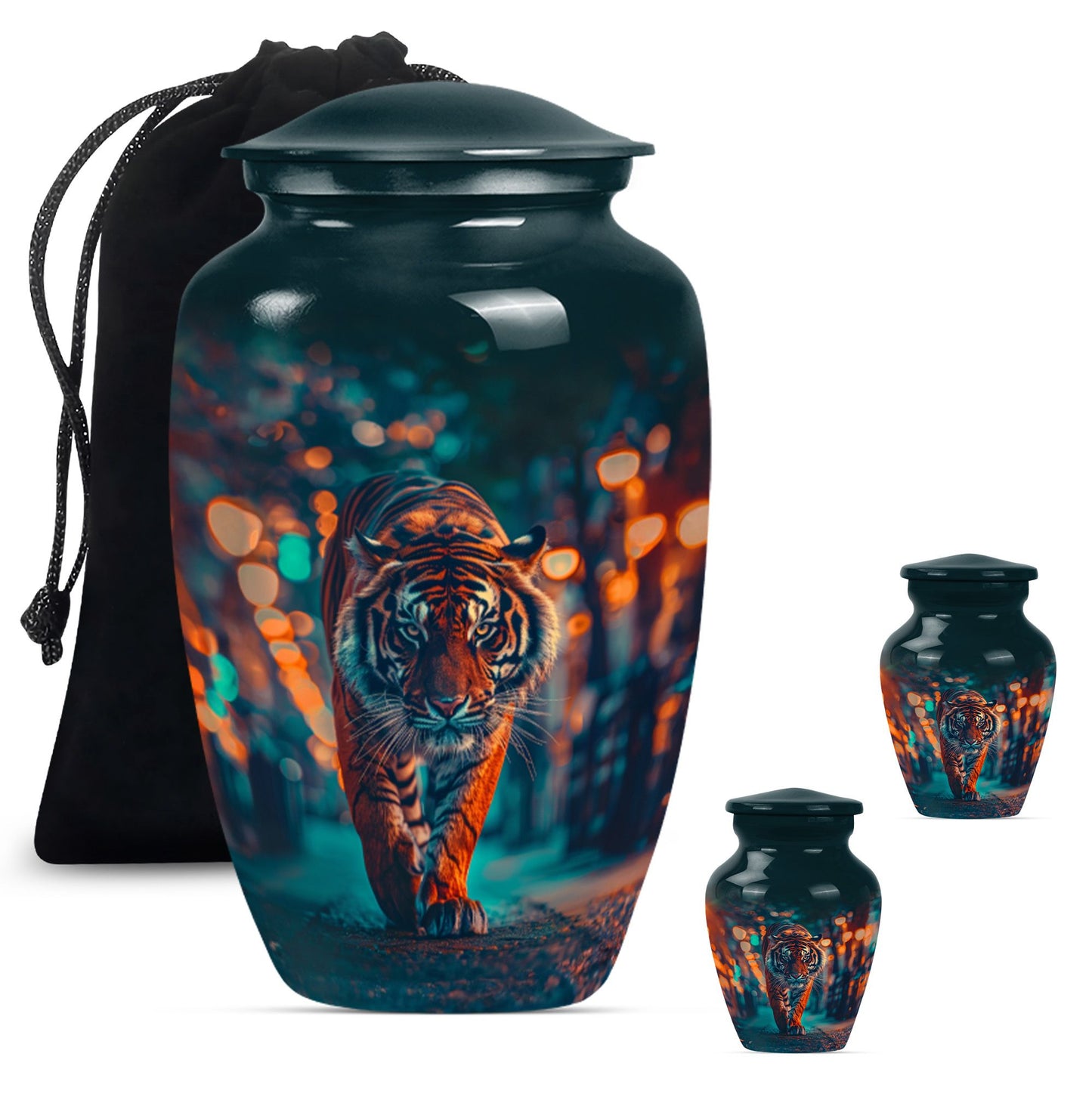  tiger urn with floral