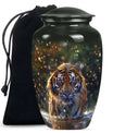 Tiger Theme Large Urn 10 Inch