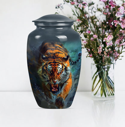 Classic urn with flower theme for tiger urn.