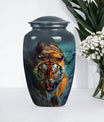 Classic urn with flower theme for tiger urn.