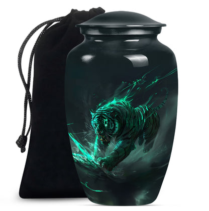 Tiger Urn, burial urn for cremation ashes 