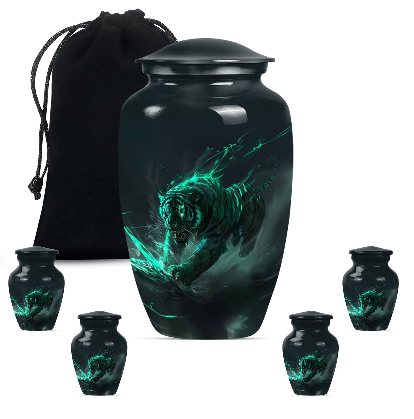 Tiger Urn, burial urn for cremation ashes 