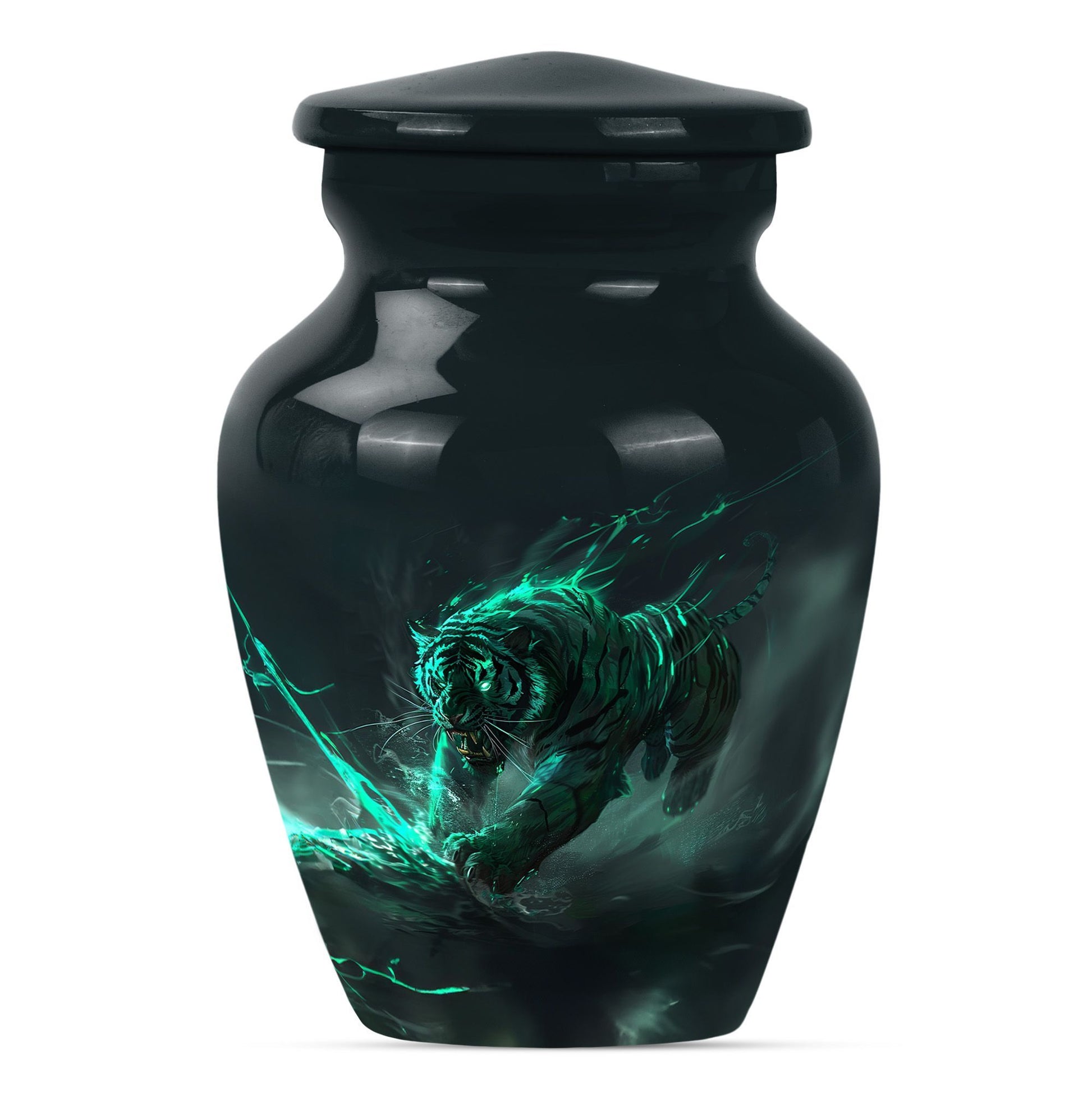 Tiger Urn, burial urn for cremation ashes 