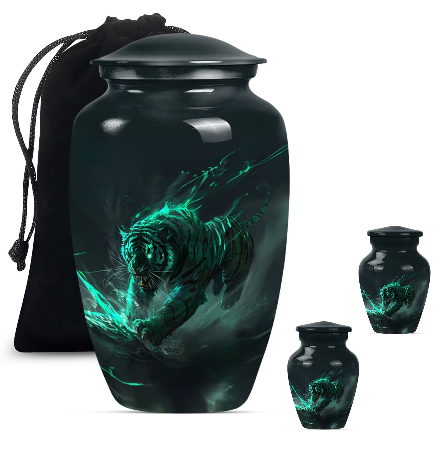 Tiger Urn, burial urn for cremation ashes 
