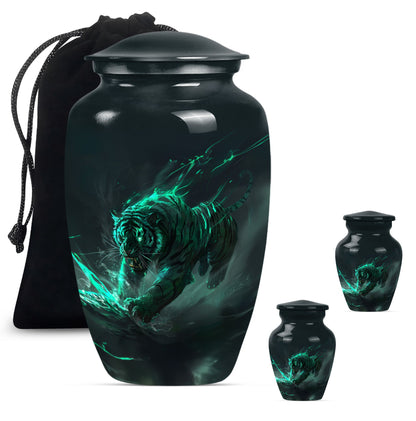 Tiger Urn, burial urn for cremation ashes 