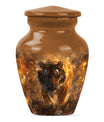 tiger urn with flower theme, personalized memorial urn 