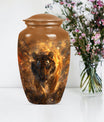 tiger urn with flower theme, personalized memorial urn 