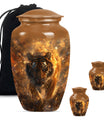 tiger urn with flower theme, personalized memorial urn 