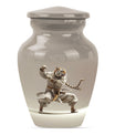 10-inch tiger urn themed with flowers