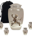 10-inch tiger urn themed with flowers