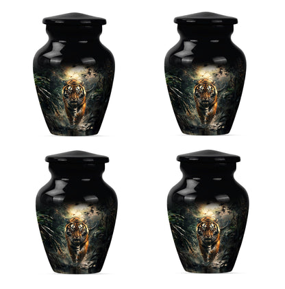 tiger urn with floral design 