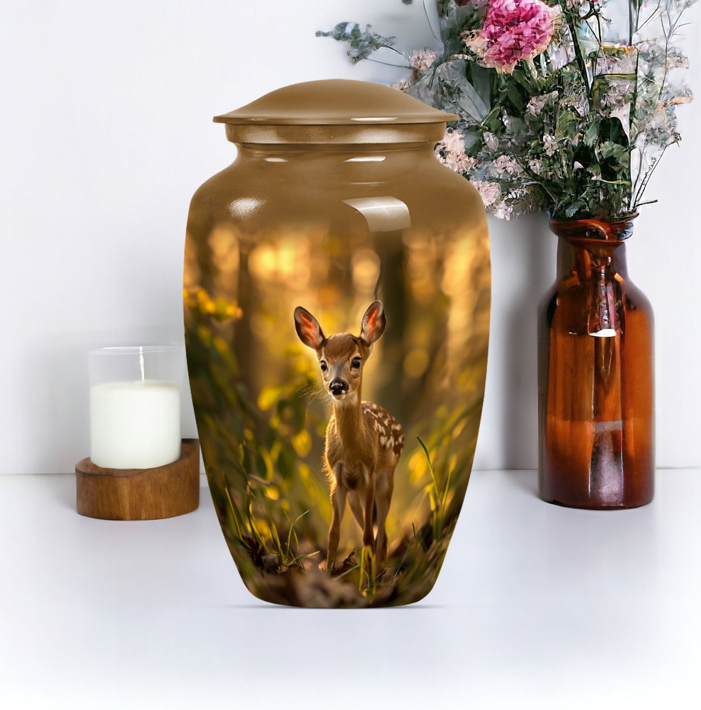 deer urn designed for human cremation ashes