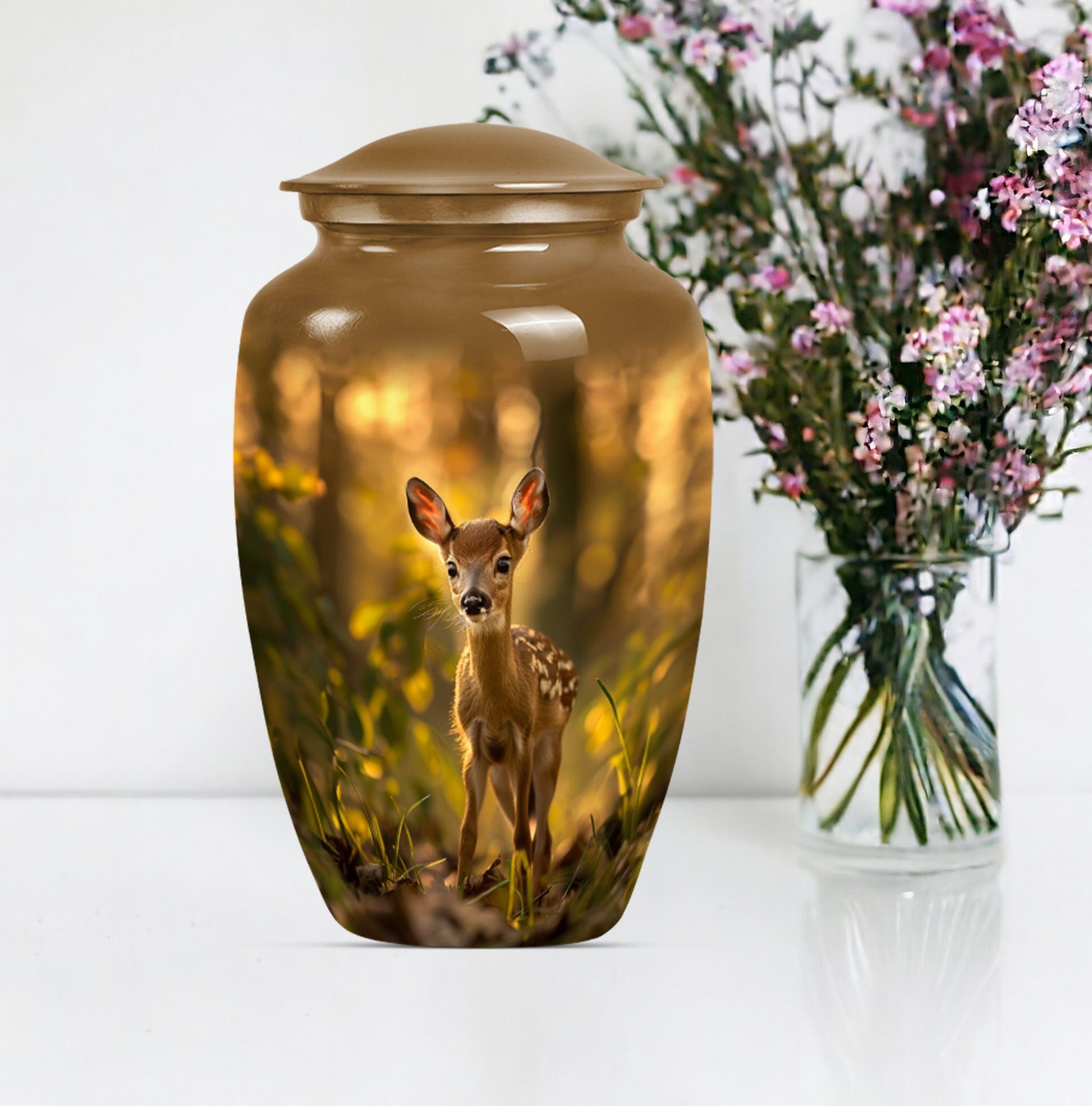 deer urn designed for human cremation ashes