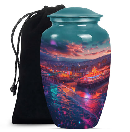 funeral decorative urn with flower 