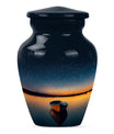 Classic 10-inch boat urn for cremation ashes.