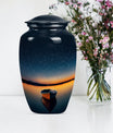 Classic 10-inch boat urn for cremation ashes.