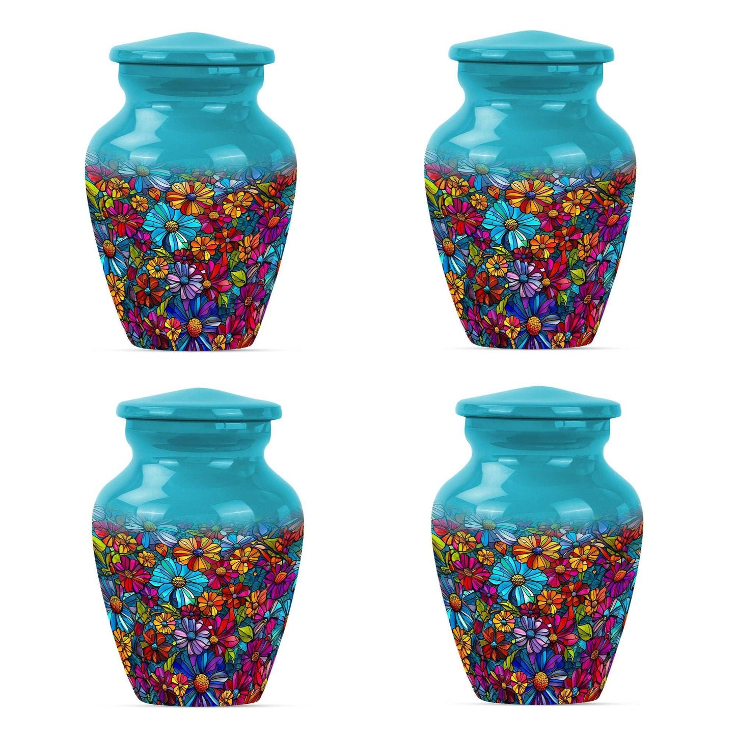 Flowers Theme 3 Inch Keepsake Pack of 4