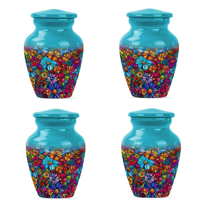 Flowers Theme 3 Inch Keepsake Pack of 4