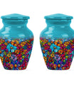 10-inch Classic Flower-Themed Urn for Adult Human Ashes, 
