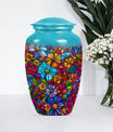 10-inch Classic Flower-Themed Urn for Adult Human Ashes, 