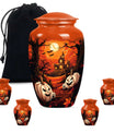 Halloween Theme Large Urn With 4 Keepsake Urn