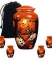 Floral themed 10 inch large aluminium Halloween urn.