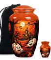 Floral themed 10 inch large aluminium Halloween urn.