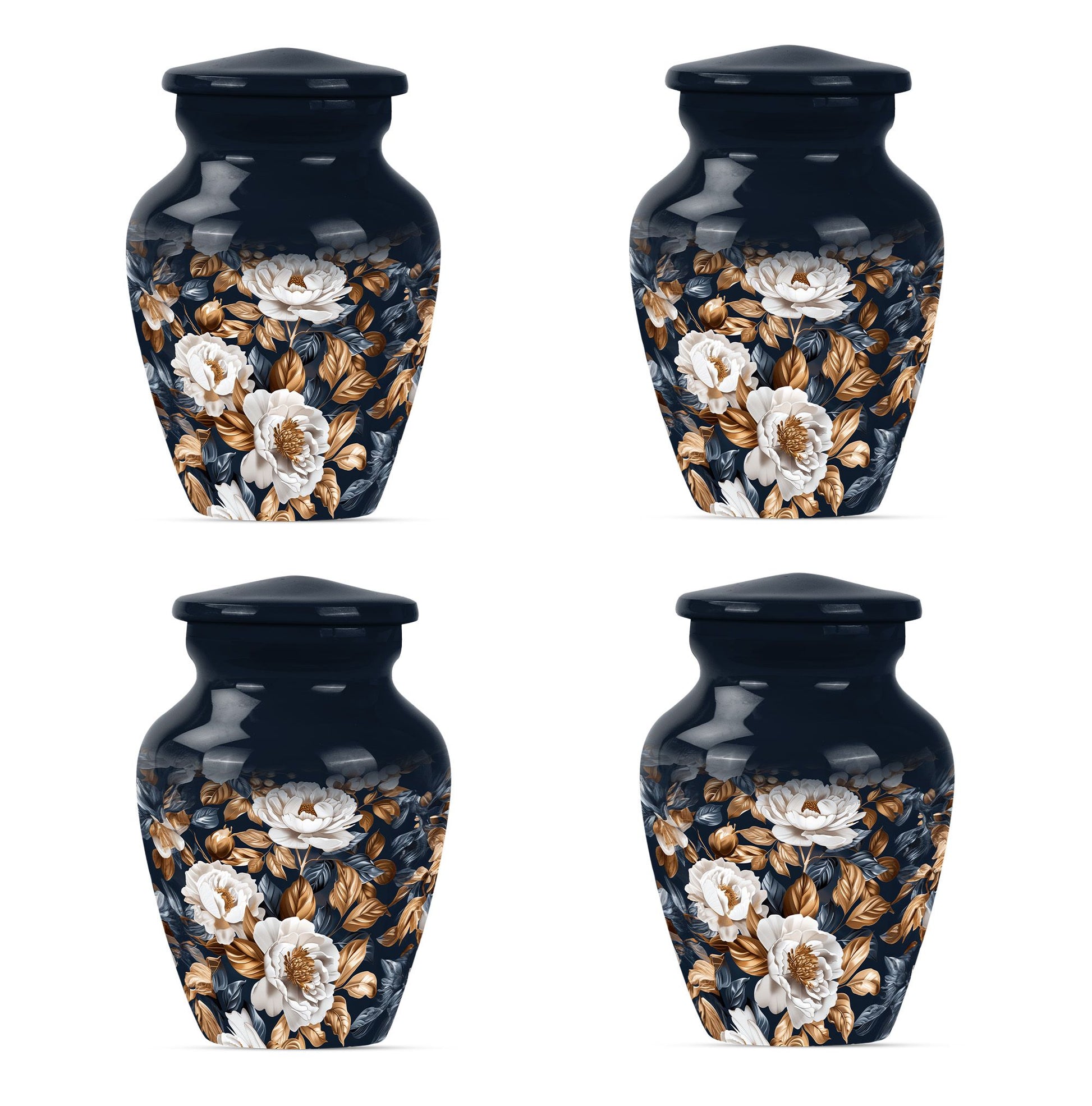 Flowers Theme 3 Inch Keepsake Pack of 4