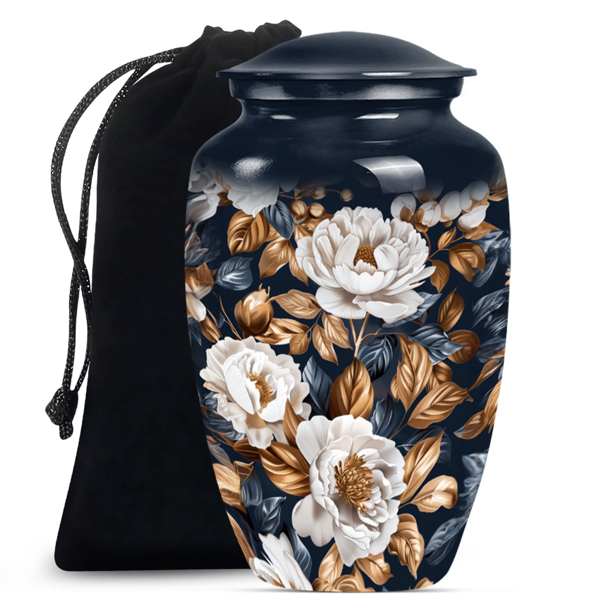 Flowers Theme Large Urn 10 Inch