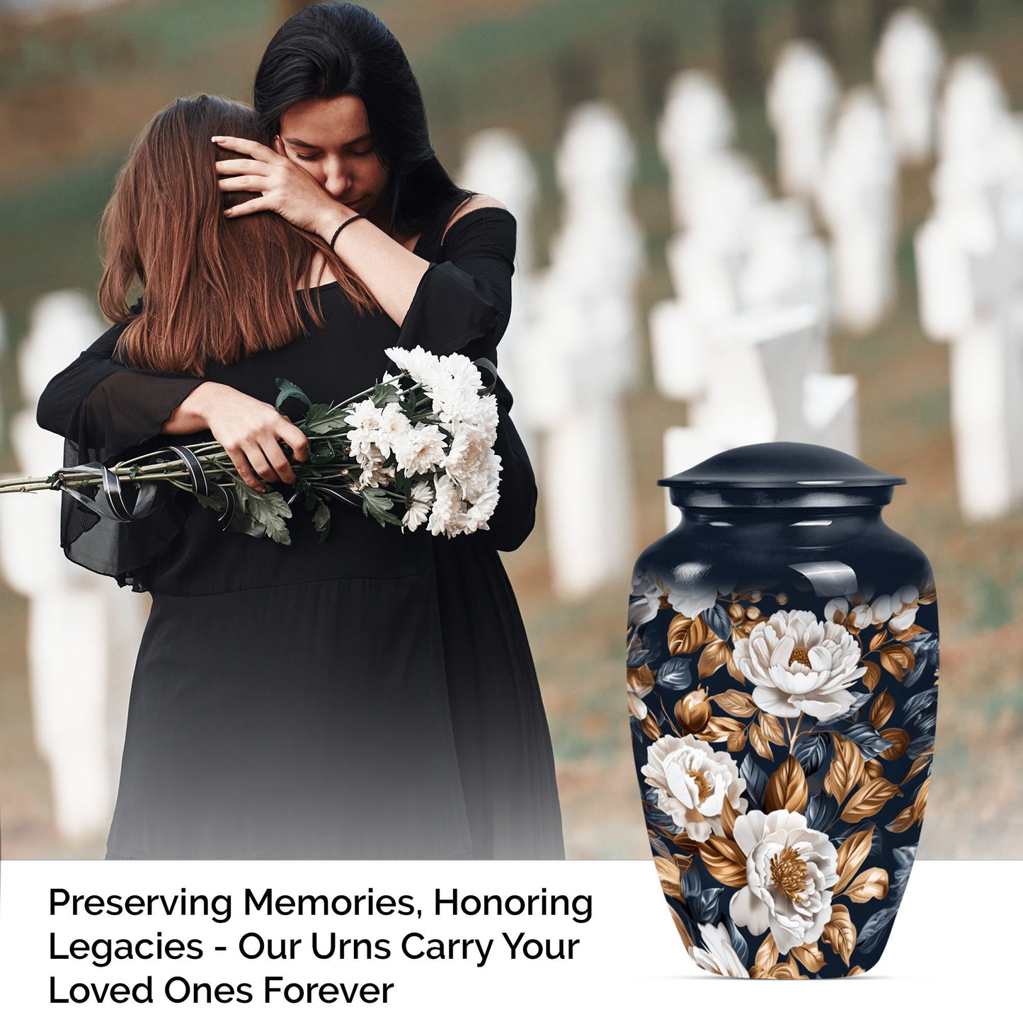  memorial urn for adult female ashes