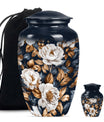 Flowers Theme Large Urn With 1 Keepsake Urn