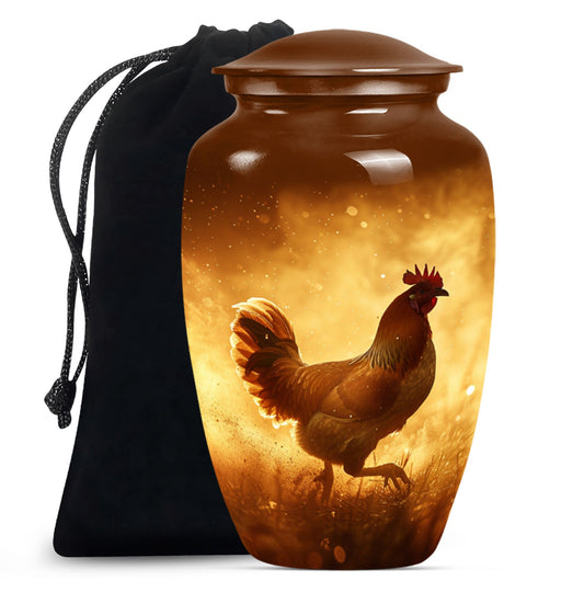 classic chicken urn.