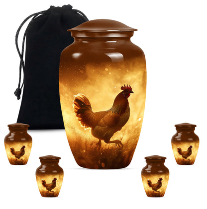 classic chicken urn.