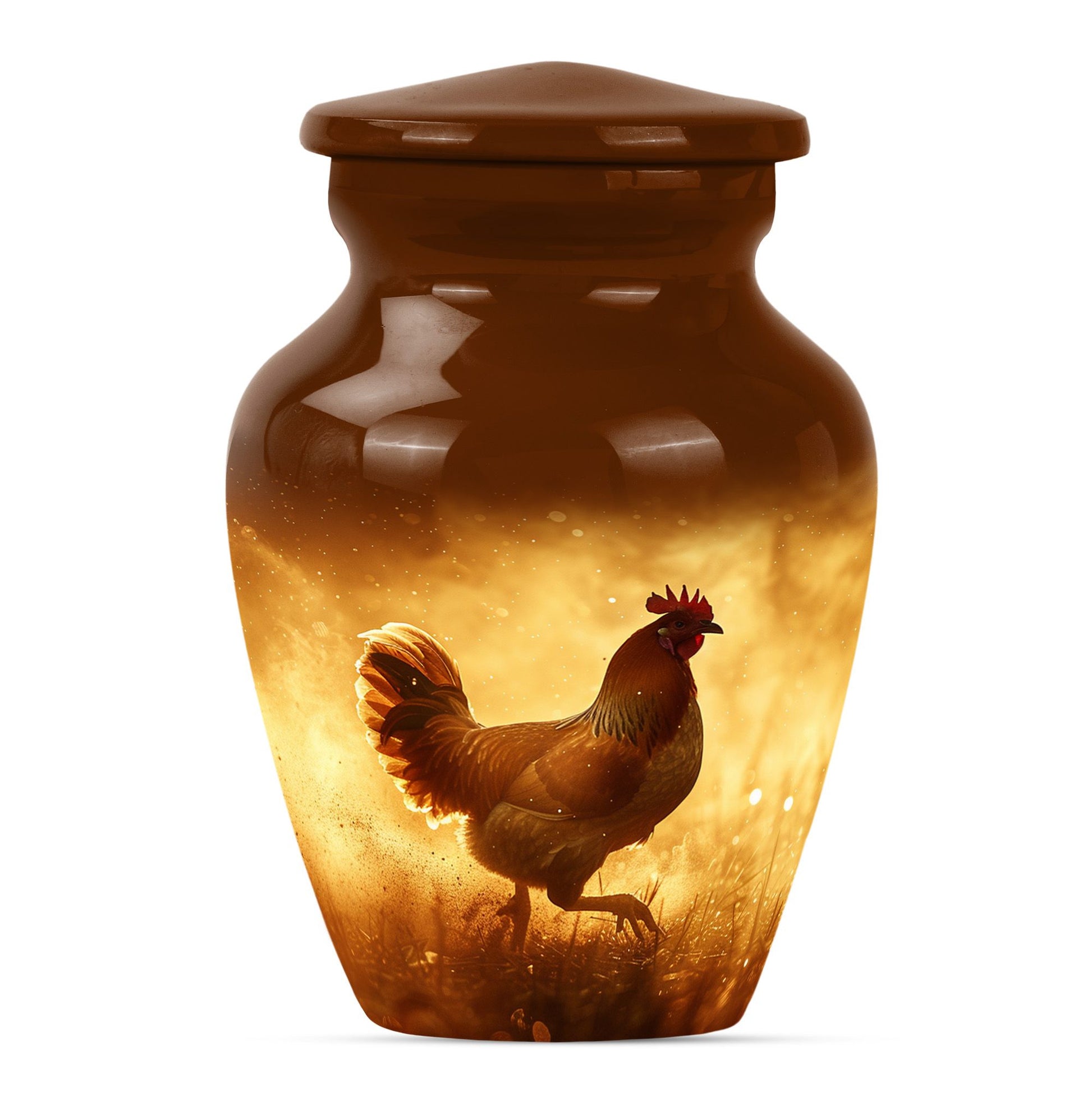classic chicken urn.