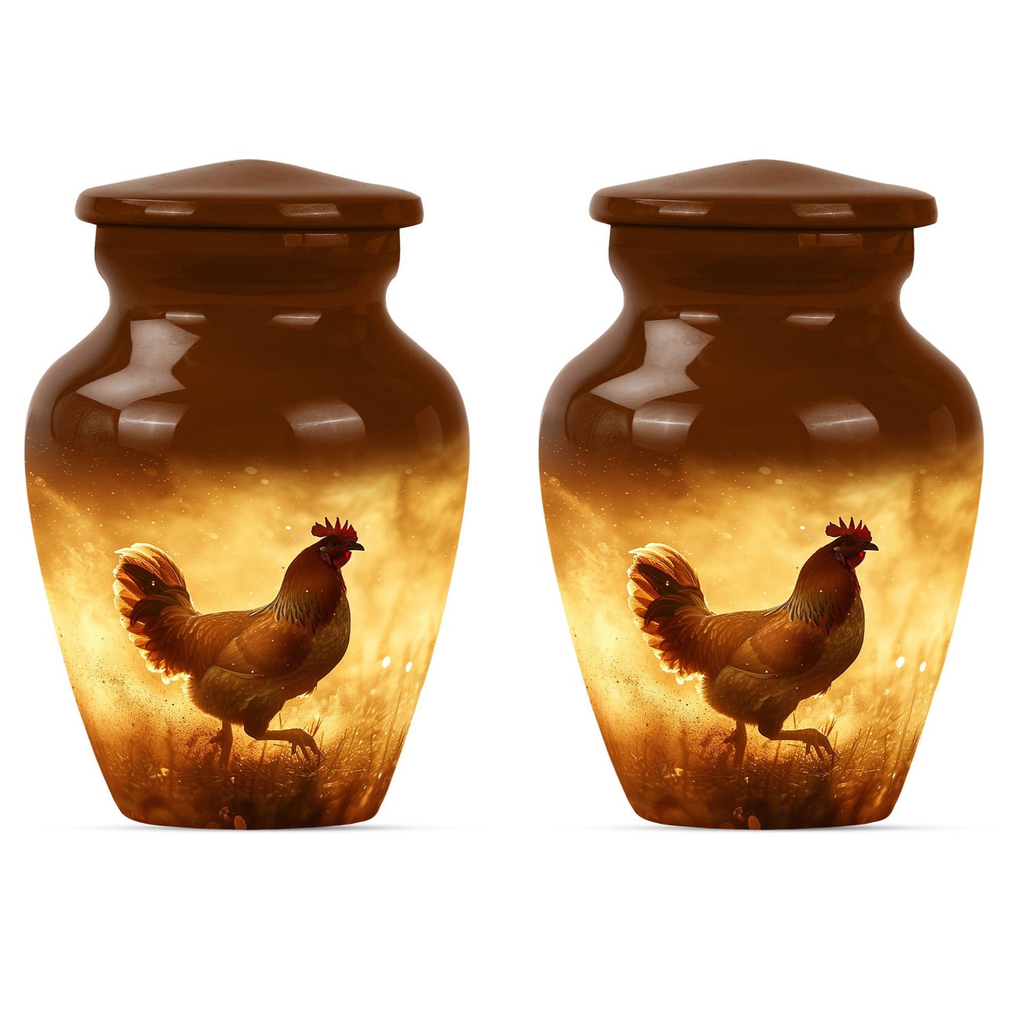 classic chicken urn.