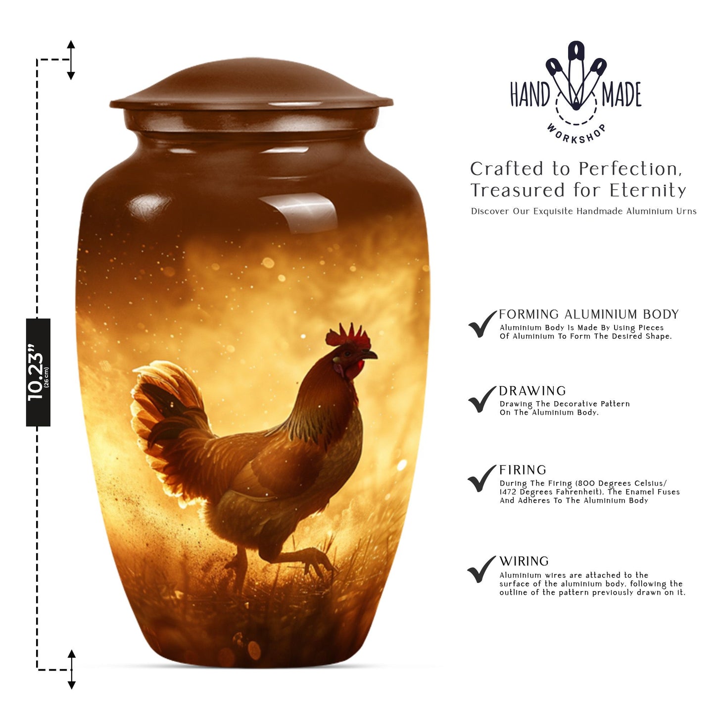 classic chicken urn.