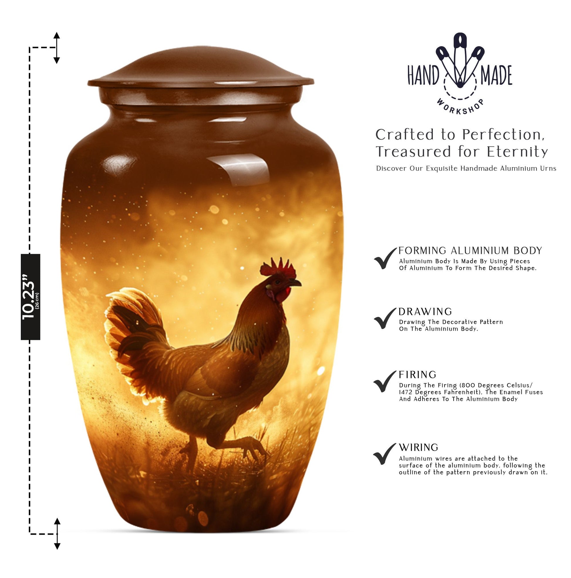 classic chicken urn.
