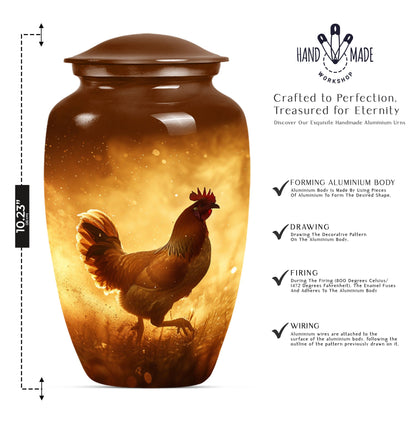 classic chicken urn.