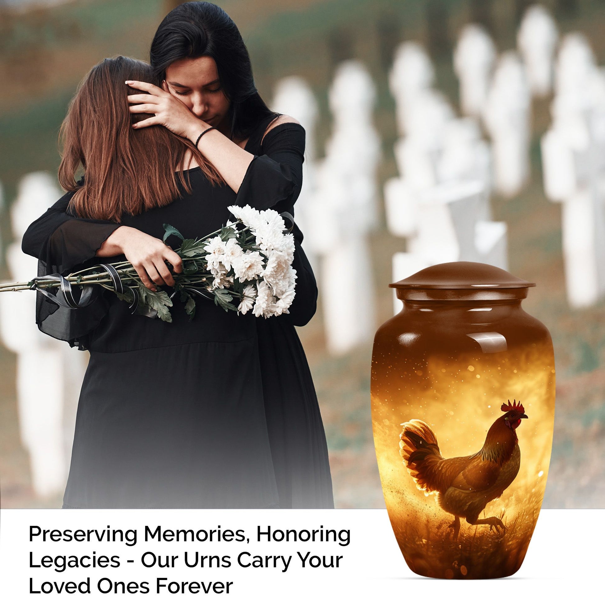 classic chicken urn.